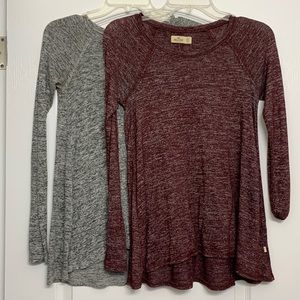 Lot of 2 long sleeve Hollister shirts XS